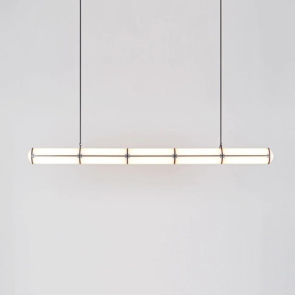 Linear Adjustable LED Overhead Fixture 59-Inch Metal Acrylic Three Color Temperatures for Dining Room Kitchen Living Space Modern Interior L