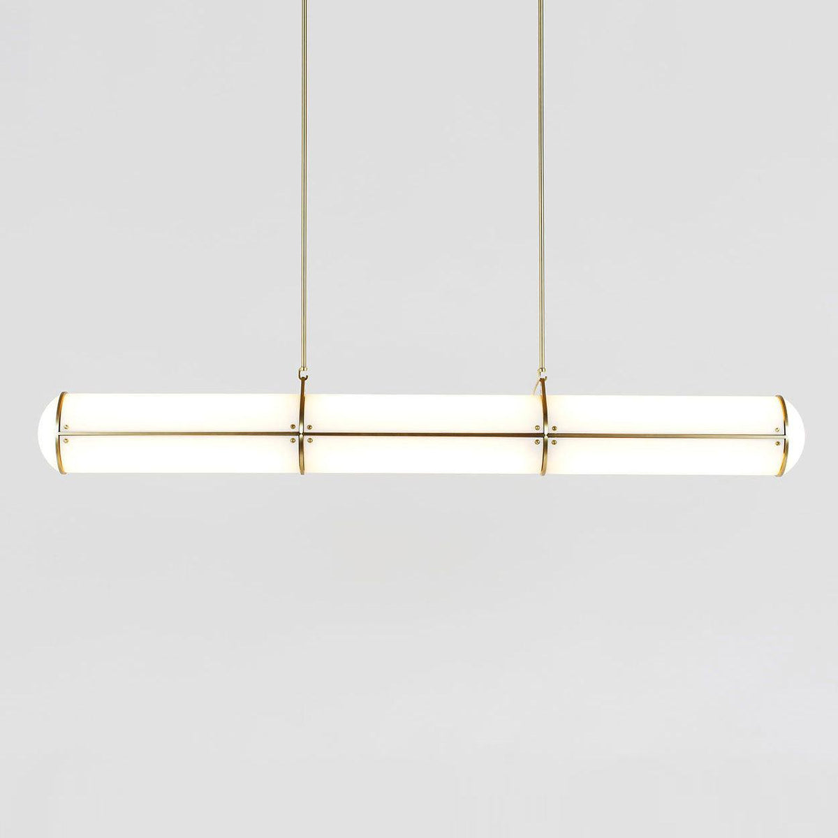 Linear Adjustable LED Overhead Fixture 59-Inch Metal Acrylic Three Color Temperatures for Dining Room Kitchen Living Space Modern Interior L