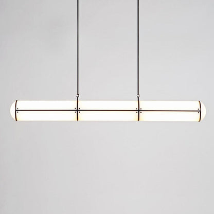 Linear Adjustable LED Overhead Fixture 59-Inch Metal Acrylic Three Color Temperatures for Dining Room Kitchen Living Space Modern Interior L