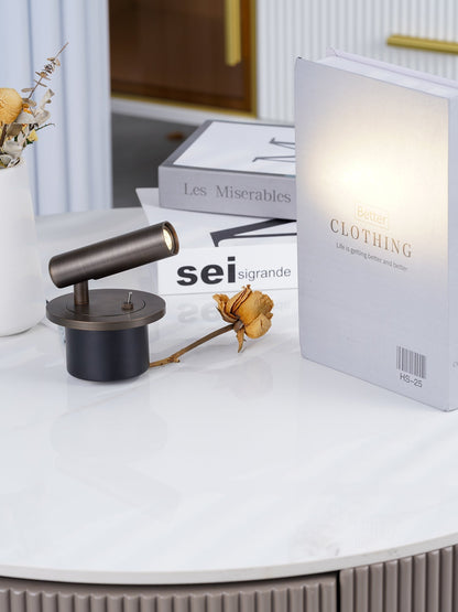 Rotating LED Reading Light for Bedroom Wall – Adjustable Bedside Sconce with Integrated LED – Modern Metal Task Light for Headboard