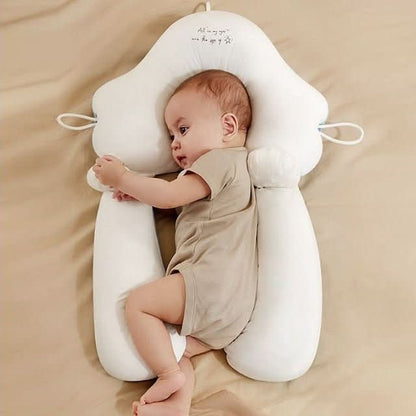 Infant Head Support Cushion with Airflow Foam Core, Reversible Dual-Sided Cover, Washable Sleep Positioner for Newborns 0-12 Months