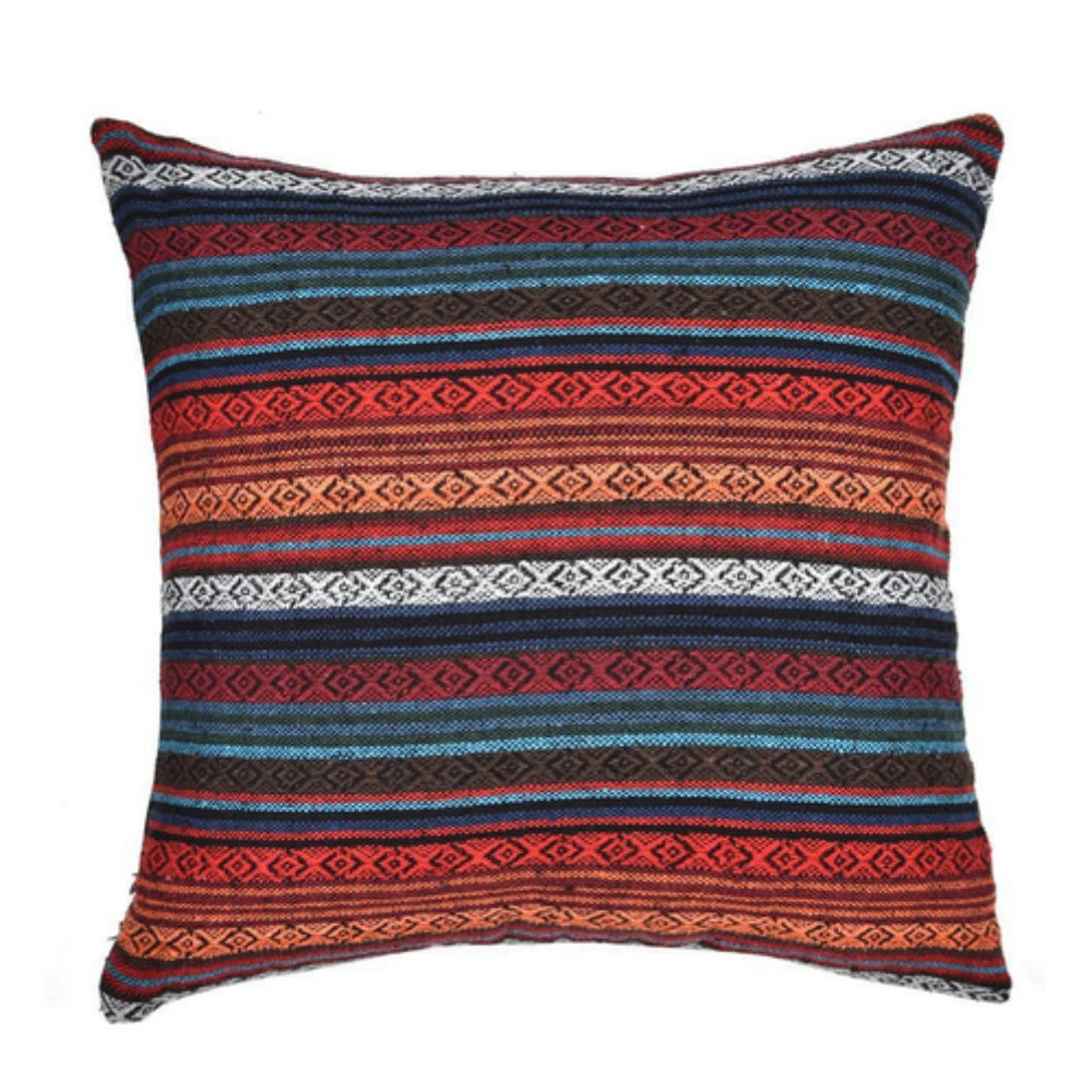 Vibrant Cushion Cover - Woven Microfiber, Bohemian Geometric Design
