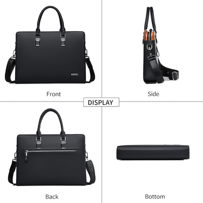 Executive Leather Briefcase | Multi-Compartment Design with Padded Handles | Perfect Laptop Briefcase for Men
