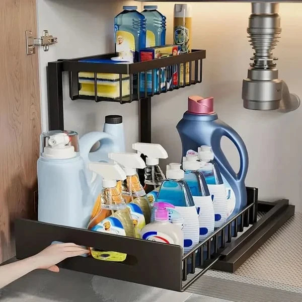 PULLNEST – Sliding Basket Storage Rack for Kitchen Organization