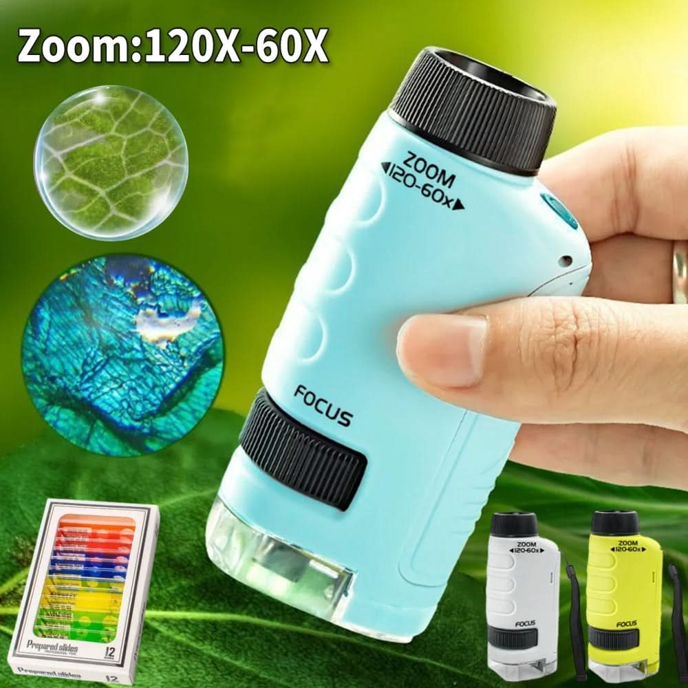 ExplorerLens | Portable Microscope for Kids with 60x-120x Magnification | Compact Design for Outdoor Exploration