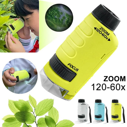 ExplorerLens | Portable Microscope for Kids with 60x-120x Magnification | Compact Design for Outdoor Exploration