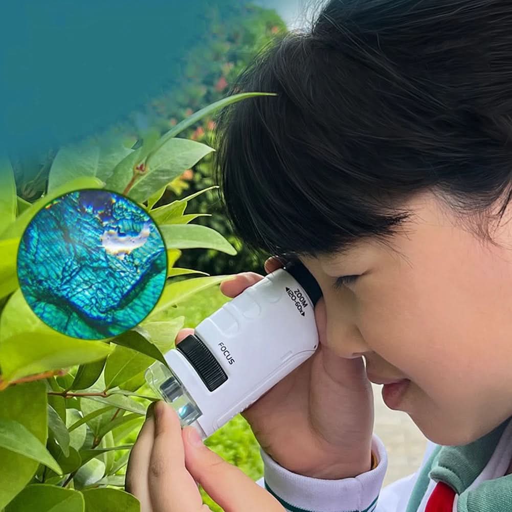 ExplorerLens | Portable Microscope for Kids with 60x-120x Magnification | Compact Design for Outdoor Exploration