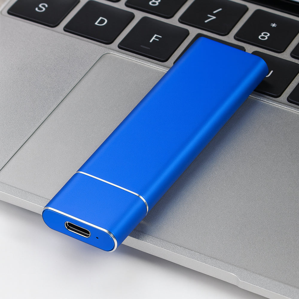 Aluminum Slim | External Hard Drive with 500GB Storage & High-Speed USB | Portable Design for Easy Travel