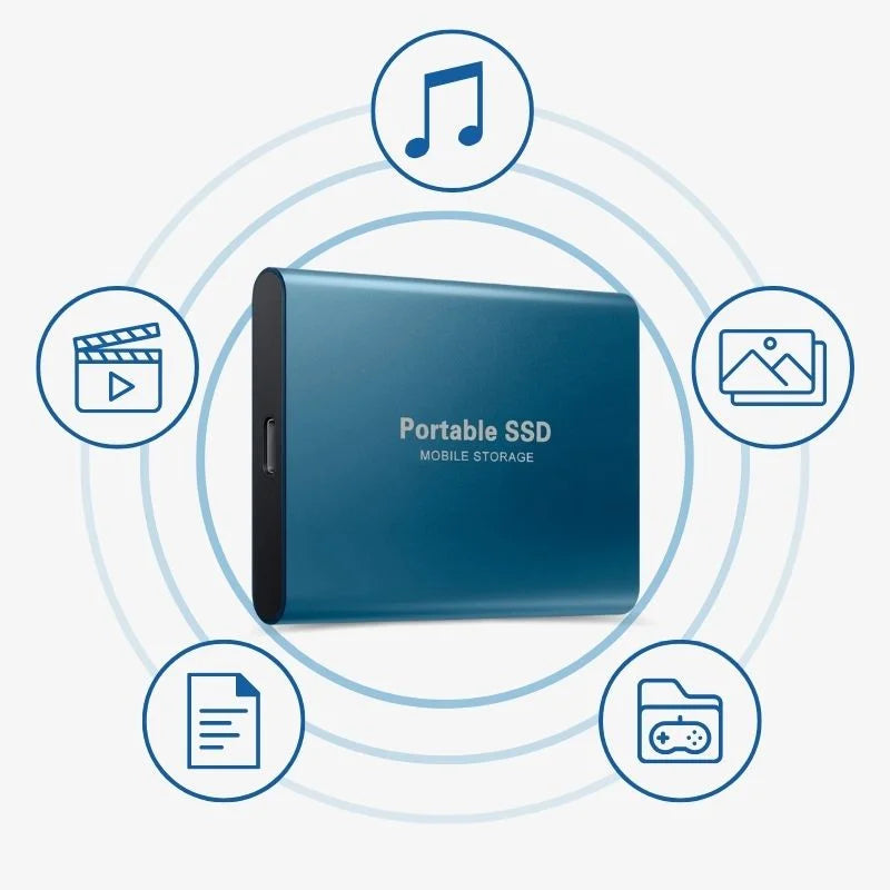 Portable External SSD Drive, USB 3.2 Portable SSD External Hard Drive with Fast Transfer, Solid State Drive 128GB to 2TB