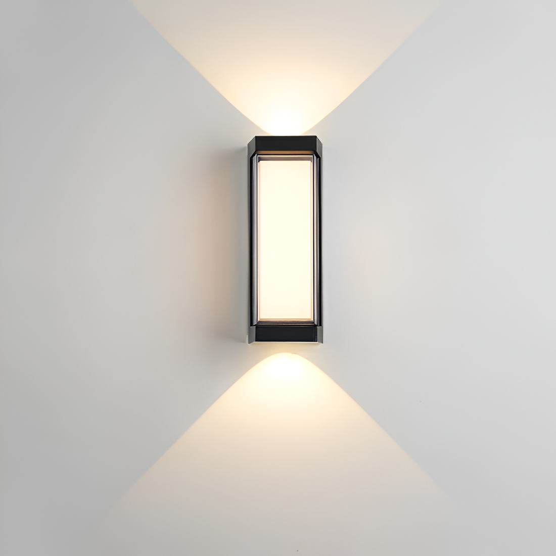 Outdoor Sconce Fixture 10.6 in Black Waterproof Bidirectional Beam for Exterior Walls Entrance Porch Garden Pathway Architectural Accent IP6