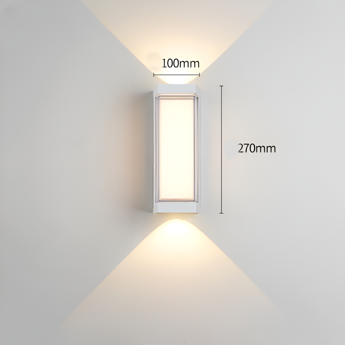 Cylindrical Outdoor Wall Sconce Up Down Light 10W LED Weatherproof Porch Facade Fixture Black White for Entryway Garden Patio Pathway Modern