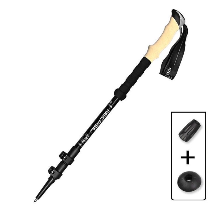 Trekking Essentials | Lightweight Hiking Poles with Anti-Shock System | Ergonomic Cork Grip for Joint Relief