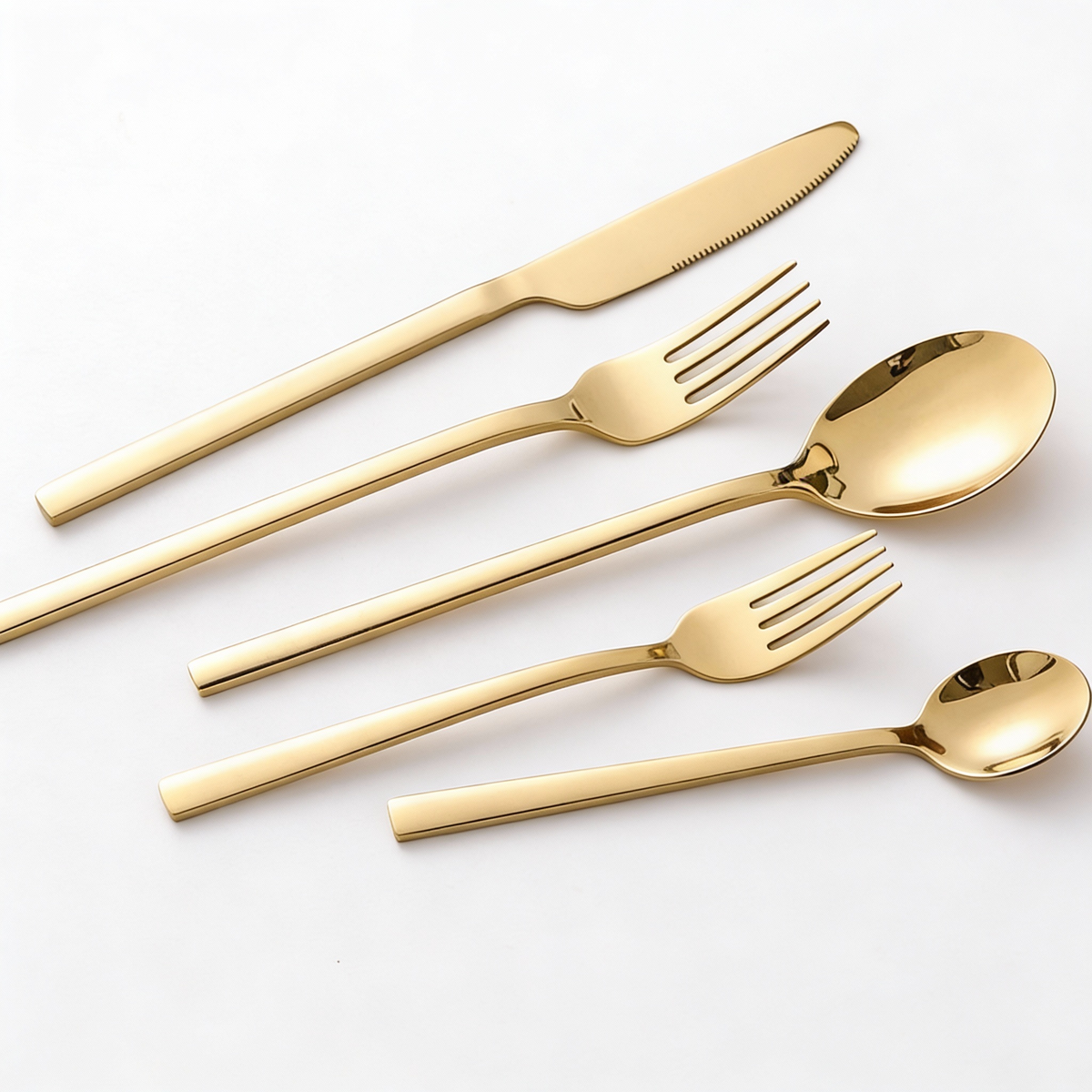 Flatware Set Service for 6 | 30-Piece Stainless Steel Silverware with Dinner Forks Spoons Knives | Dishwasher Safe Utensil Collection Gold S
