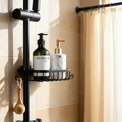 Hanging Shower Caddy for Showerhead | Rust-Proof Stainless Steel Organizer for Shampoo & Soap | No-Drill Quick Install Basket for Bathroom