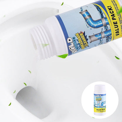Enzymatic Foaming Powder Pipe Opener for Kitchen & Bathroom Drains, Clears Hair & Grease Clogs, Safe Non-Corrosive Formula for All Plumbing,