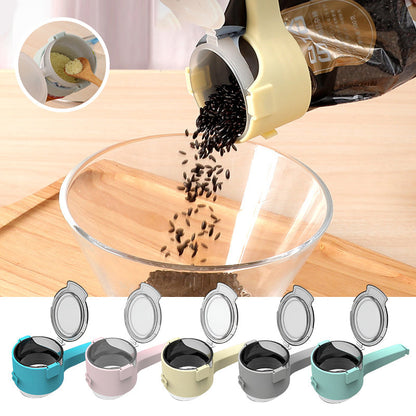 Bag Sealing Clips with Pour Spout for Snacks & Dry Goods – 4-Pack Food Storage Organizers for Pantry, Kitchen Cabinets