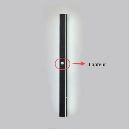 Outdoor LED Wall Light Waterproof Linear Modern Metal Sconce for Porch Garden Patio Courtyard Minimalist Exterior Lighting