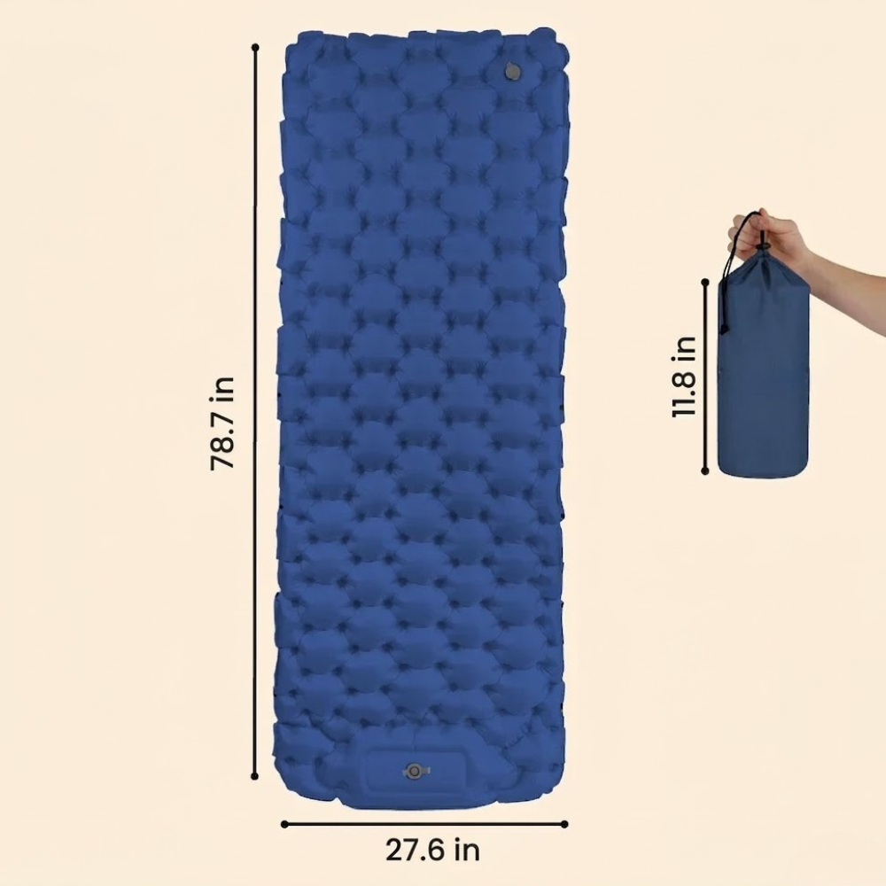 Lightweight Camping Sleep Mat with Built-In Pump