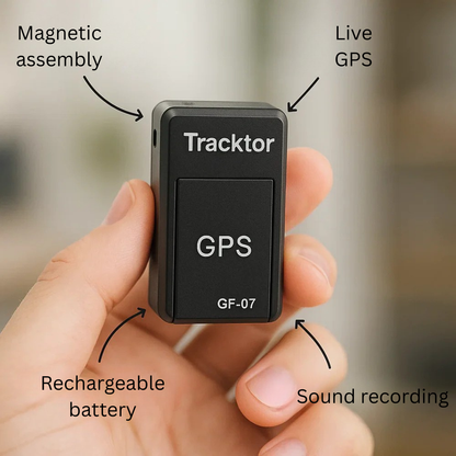 Compact GPS Tracker Device with Audio and Magnetic Mount