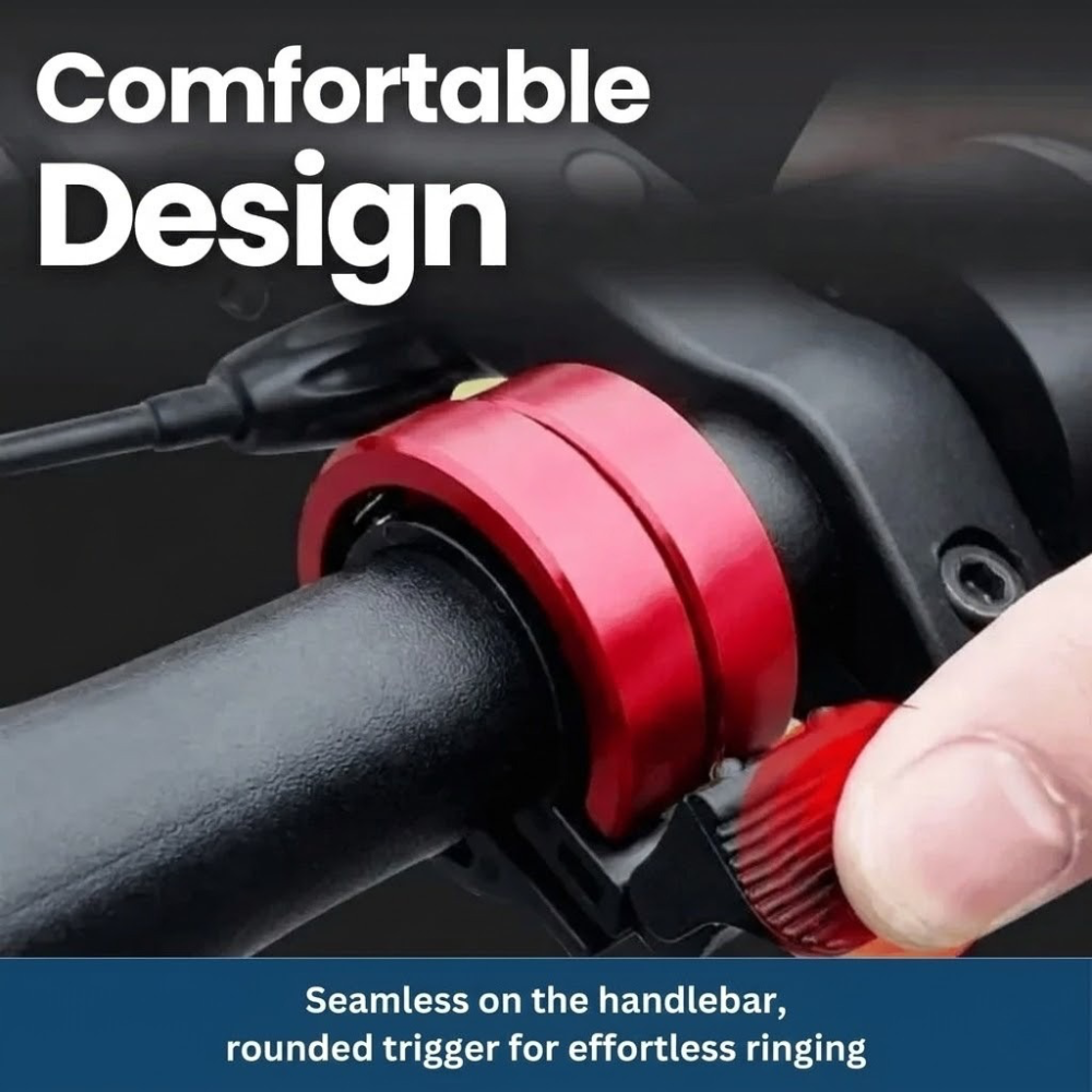 Small Slim Cycling Bell, Sleek Aluminum Finish