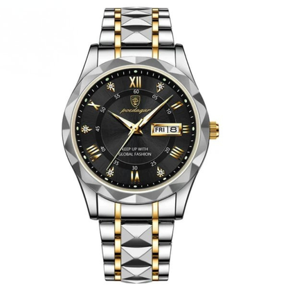 Premium Men's Quartz Watch, Stainless Steel Case