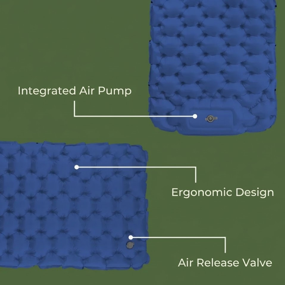 Lightweight Camping Sleep Mat with Built-In Pump