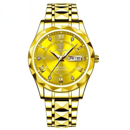 Premium Men's Water Resistant Watch with Glow Dial