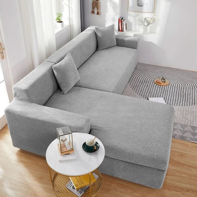 Stretch-Fit Sectional Couch Cover for L-Shape Furniture – Living Room Slipcover Protector for Daily Use