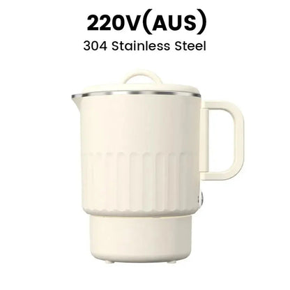 Collapsible Electric Travel Kettle 27 oz Dual-Wattage Stainless Steel for Camping Office Hotels