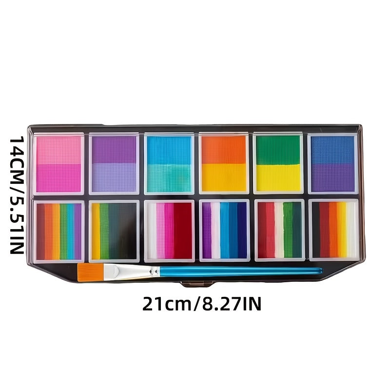 Festival Glow | Neon Face Paint Set with UV Reactive Colors | Easy Application for Vibrant Designs