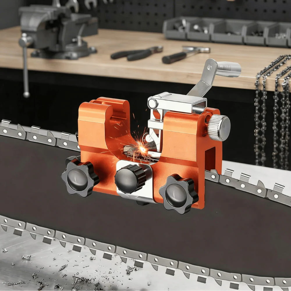 Compact Chainsaw Sharpener Tool, Durable Metal Construction