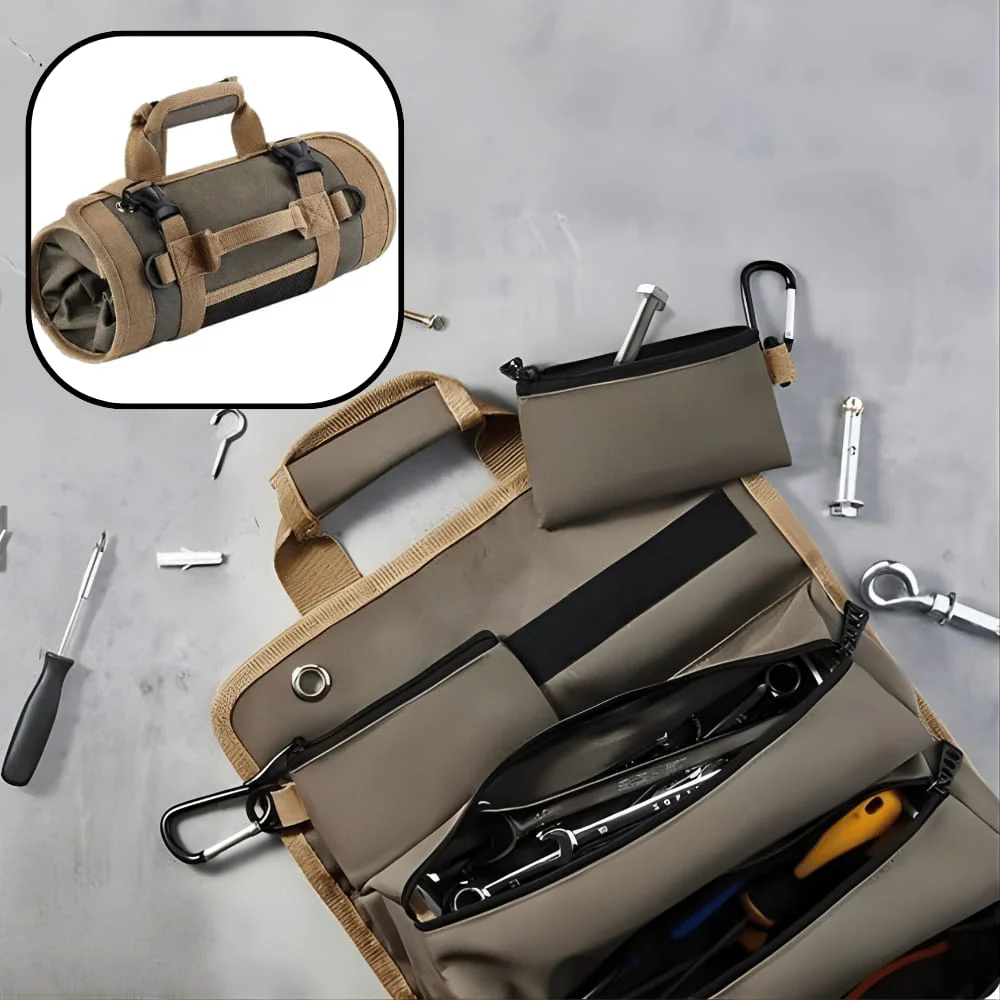 Durable Roll Up Tool Storage Bag 900D Oxford Canvas