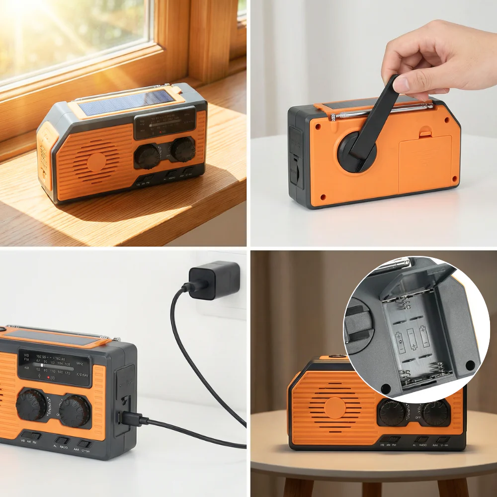 Portable Solar Powered Emergency Radio Kit