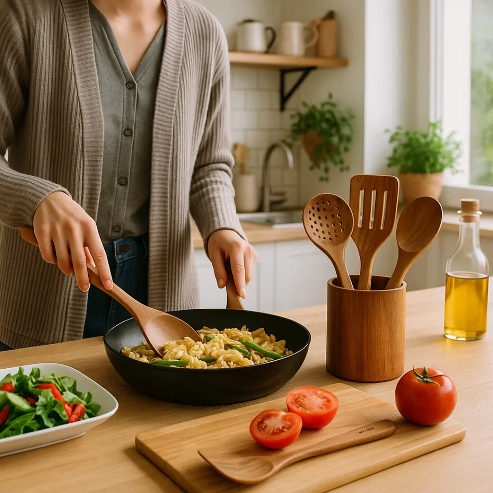 Natural Wood Cooking Utensil Set