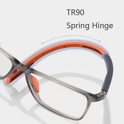 Slim Men's Blue Blocker Reading Glasses
