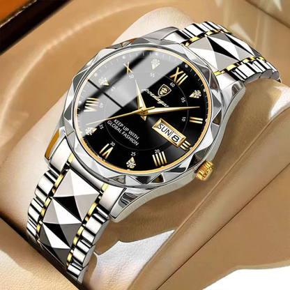 Premium Men's Quartz Watch, Stainless Steel Case