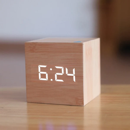 Compact Digital Square LED Clock Radio