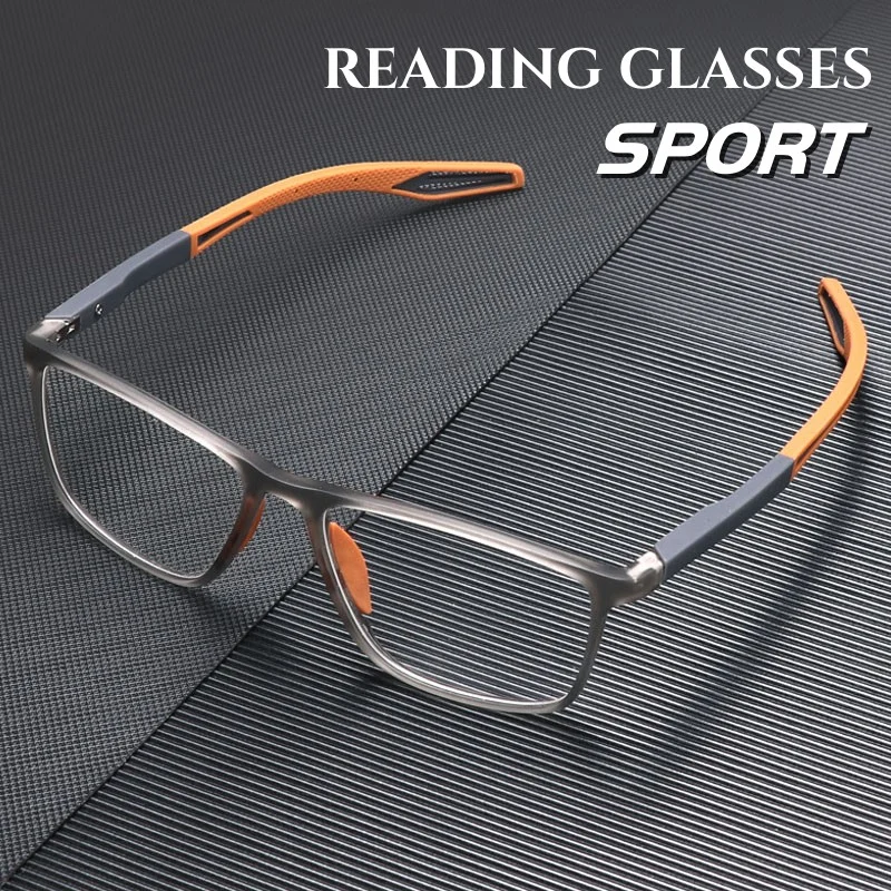 Slim Men's Blue Blocker Reading Glasses