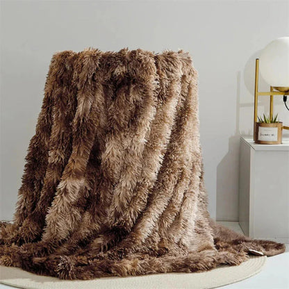 Fiora Blanket Throw - Faux Fur, Reversible Softness