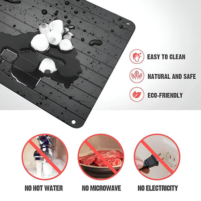 Fiora Meat Defrosting Tray - Aluminum Non-Stick, Portable Thawing Solution