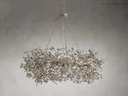 Round Multi-Light Statement Chandelier 39-60 in 6-12 Sockets Metal Crown for Dining Room Foyer Entryway Living Room