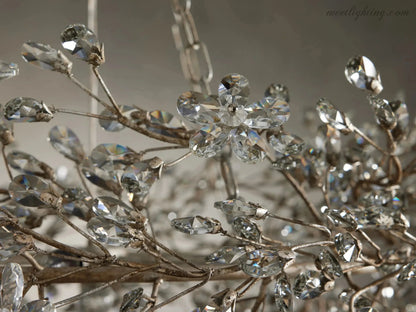 Round Multi-Light Statement Chandelier 39-60 in 6-12 Sockets Metal Crown for Dining Room Foyer Entryway Living Room