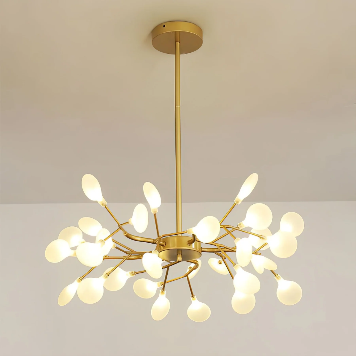 Branch Pendant Light Black Modern Chandelier LED 70 inches Metal Acrylic Warm White 3000K for Dining Room High Ceiling Open Plan
