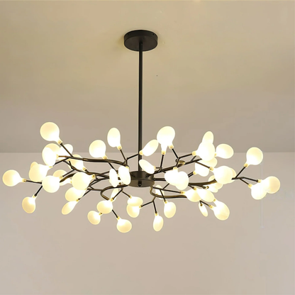 Branch Pendant Light Black Modern Chandelier LED 70 inches Metal Acrylic Warm White 3000K for Dining Room High Ceiling Open Plan