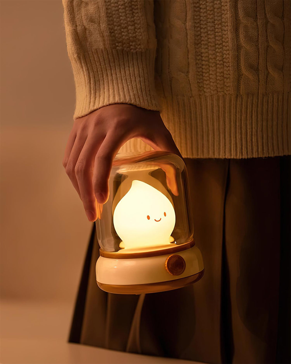Vintage-Style Flame LED Accent Lamp 4 in Adjustable Brightness USB Rechargeable Bedroom Nightstand Reading Desk Decor