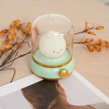 Vintage-Style Flame LED Accent Lamp 4 in Adjustable Brightness USB Rechargeable Bedroom Nightstand Reading Desk Decor