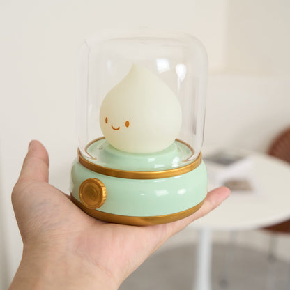 Vintage-Style Flame LED Accent Lamp 4 in Adjustable Brightness USB Rechargeable Bedroom Nightstand Reading Desk Decor