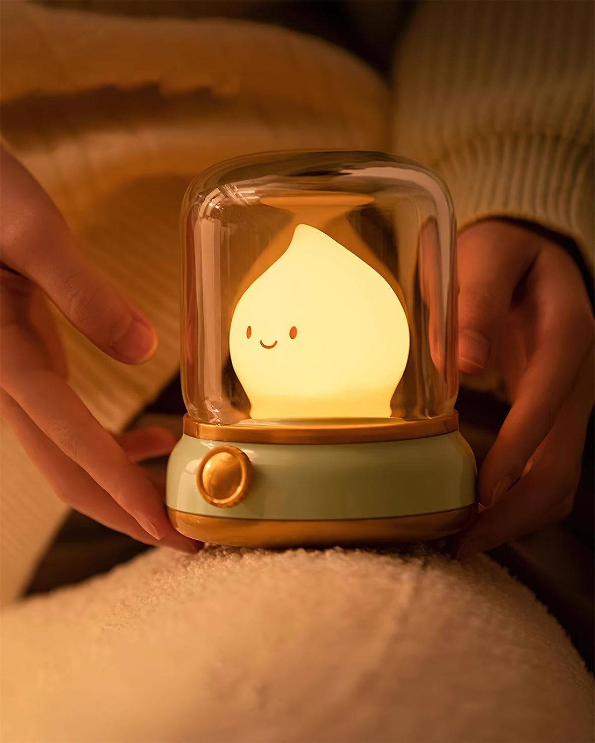 Vintage-Style Flame LED Accent Lamp 4 in Adjustable Brightness USB Rechargeable Bedroom Nightstand Reading Desk Decor