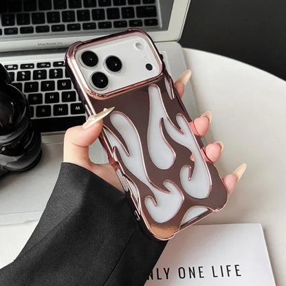 Flame-Patterned Vented iPhone Case with Shock Absorption and Heat Dissipation for iPhone 13, 14, 15, 16, 17, Air, Pro, Pro Max Models