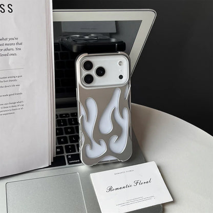 Flame-Patterned Vented iPhone Case with Shock Absorption and Heat Dissipation for iPhone 13, 14, 15, 16, 17, Air, Pro, Pro Max Models